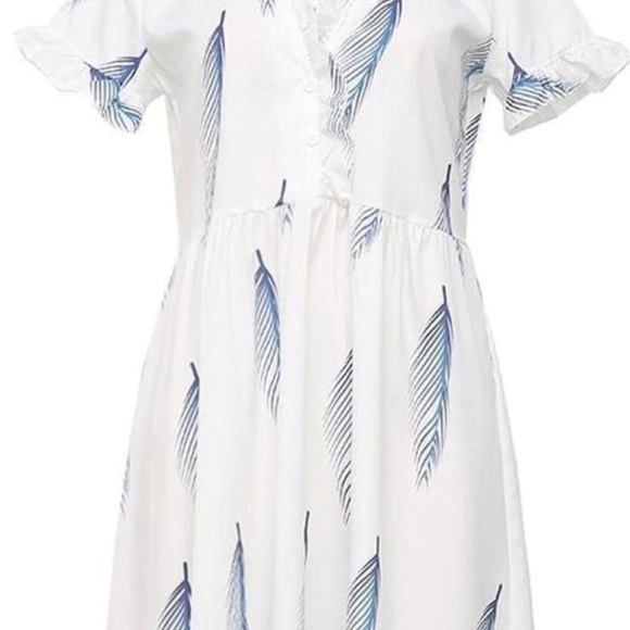 Go Your Own Way Feather Print Dress - Picture 2 of 4